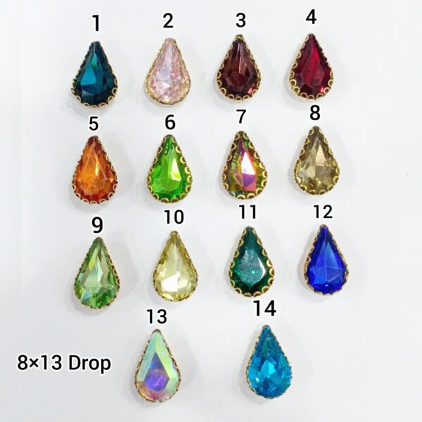 DROP STONES 8*13mm (12 PCS PACK)